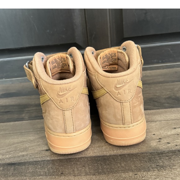 Nike Air Force 1 Mid '07 Flax/Wheat Gum Light Brown Shoes Size 12 EUC - Picture 5 of 12